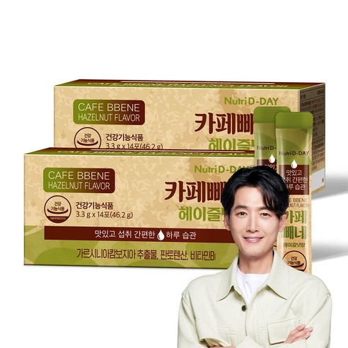 뉴트리디데이 다이어트 카페빼네 헤이즐넛향 14p, 46.2g, 2개