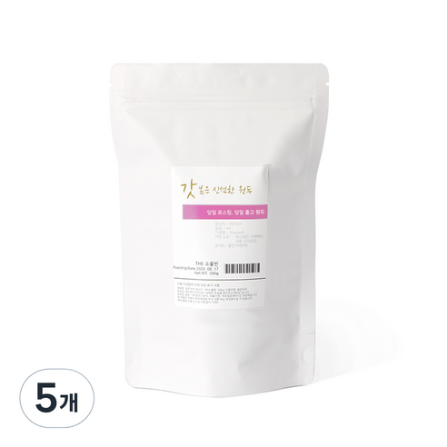 볶은원두 전문 로스팅 브라질 옐로우버본, 홀빈(분쇄안함), 500g, 5개