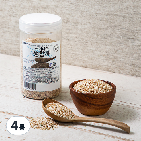 대구농산 씻어나온 생참깨, 300g, 4통
