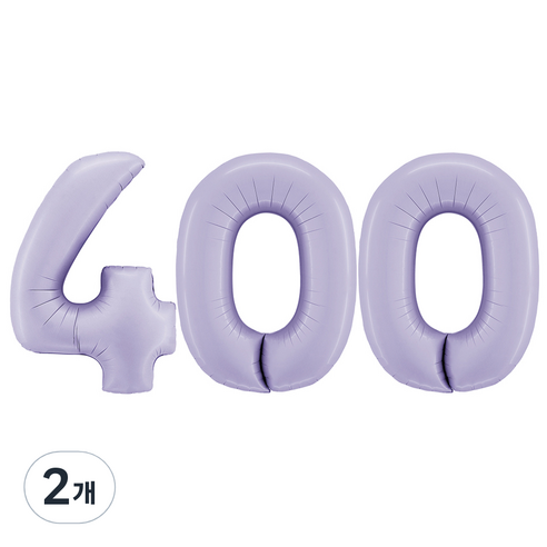 그라보벌룬 은박풍선 대 숫자 400, 라일락, 2개