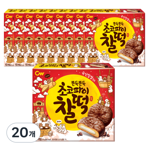청우식품 초코파이찰떡, 215g, 20개