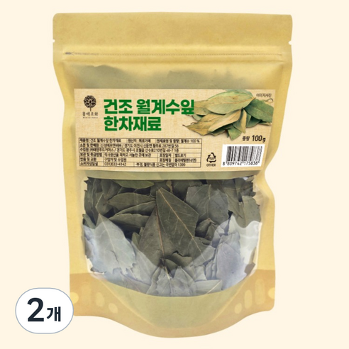 몸애조화 건조 월계수잎 한차 재료, 100g, 2개