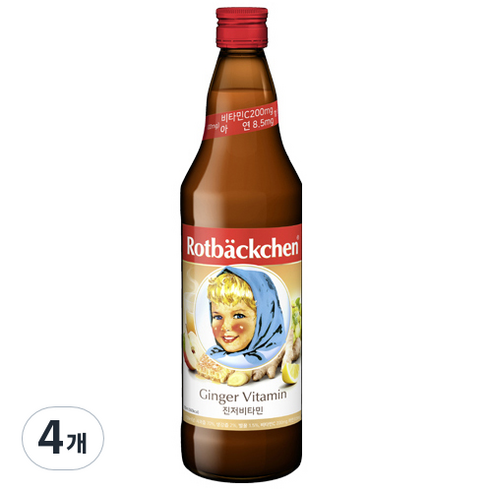 로트벡쉔 진저비타민, 750ml, 4개