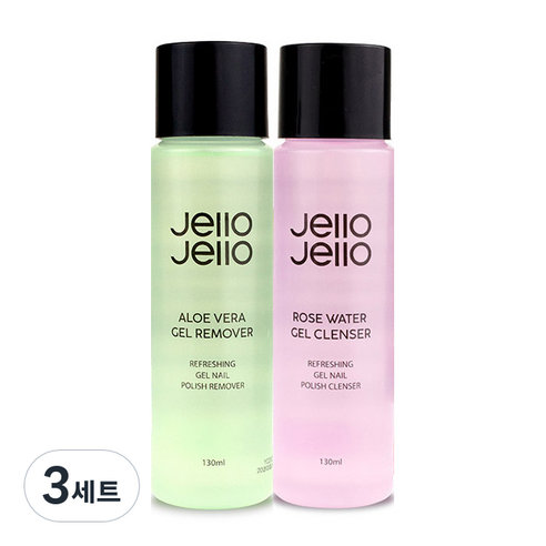 젤로젤로 젤 네일리무버 130ml + 젤 네일클렌저 130ml 세트, 3세트