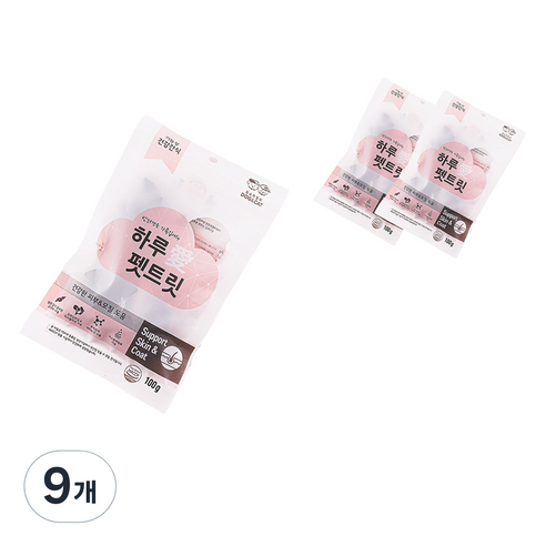 하루애 강아지 펫트릿 간식, 9개, 건강한 피부