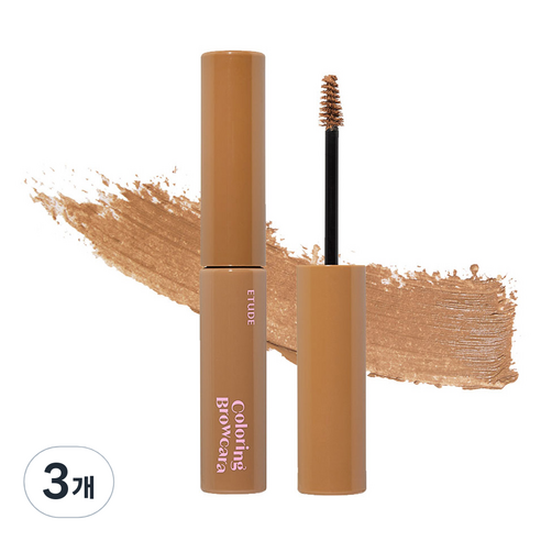 에뛰드 NEW 드로잉 아이즈 컬러링 브라우카라 6g, 3호 내추럴 브라운, 3개