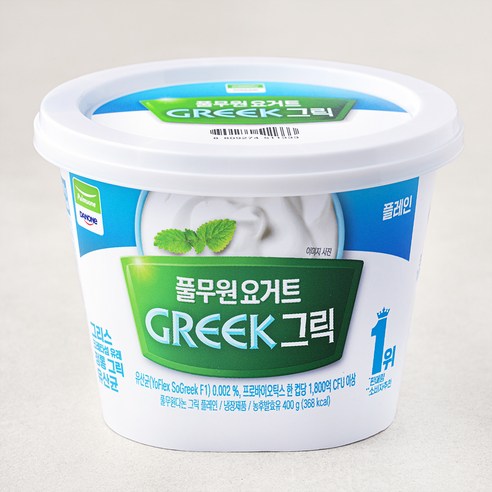 풀무원다논 그릭 플레인, 400g, 3개 그릭요거트