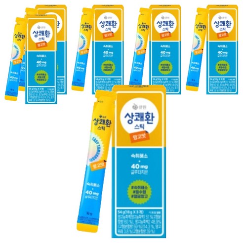 큐원 상쾌환 스틱 망고맛 3p, 54g, 6개