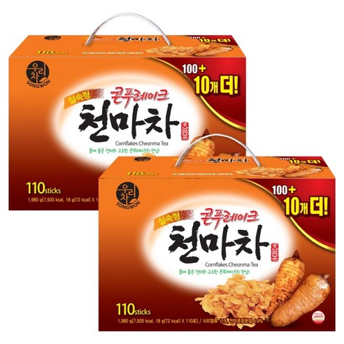 우리차 콘푸레이크 천마차, 18g, 110개입, 2개