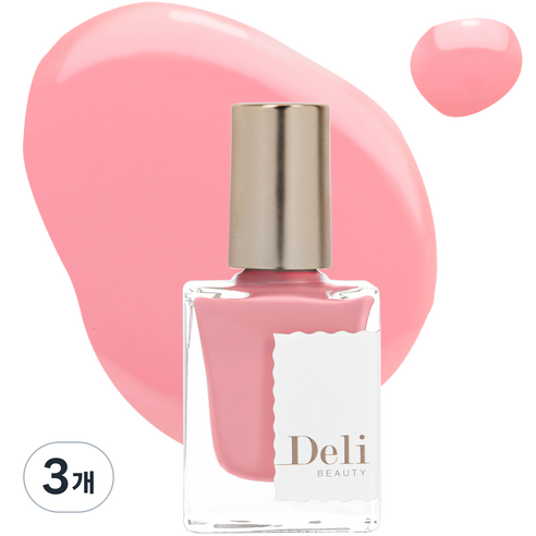 델리뷰티 딥시럽 루어인무드 네일컬러 매니큐어, MSY09 크림 코랄, 10ml, 3개