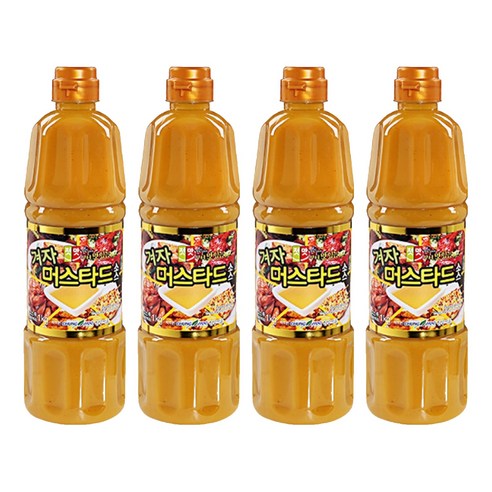 첫맛 겨자 머스타드 소스, 1kg, 4개