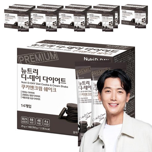 뉴트리디데이 다이어트 쉐이크 쿠키앤크림 14포, 350g, 10개