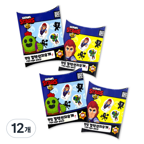 브롤스타즈 컬렉션 지우개, 랜덤발송, 12개