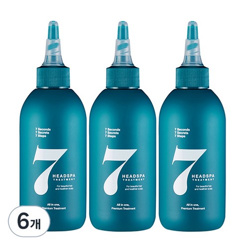헤드스파7 파란눈 블랙 헤어팩 트리트먼트, 200ml, 6개