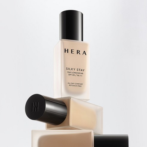 무너짐 걱정 없이 하루 종일 완벽한 피부, 헤라 실키 스테이 24H 롱웨어 파운데이션