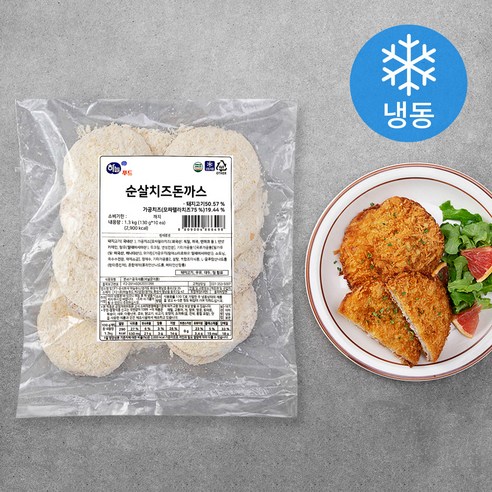 하늘푸드 순살치즈돈까스 (냉동), 130g, 10개
