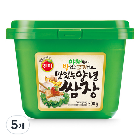진미 맛있는 양념쌈장, 500g, 5개