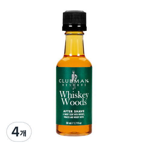 클럽맨리저브 위스키 우즈 에프터쉐이브, 50ml, 4개
