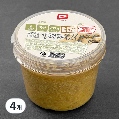 클럽네이처 간편 다진 생강, 250g, 4개