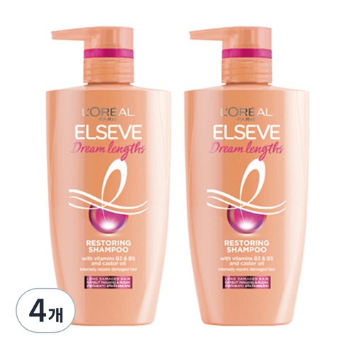 로레알파리 엘세브 드림랭스 샴푸 플로럴 프루티향, 410ml, 4개