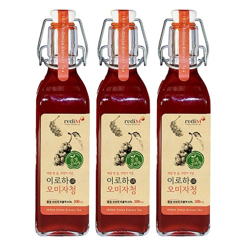 이로하 오미자청, 300ml, 3개