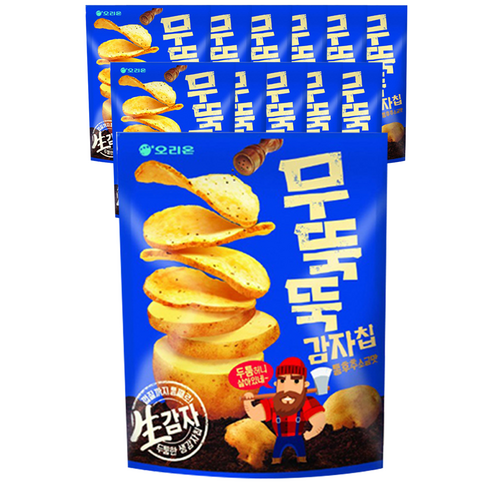무뚝뚝감자칩 통후추 소금맛 과자, 60g, 12개