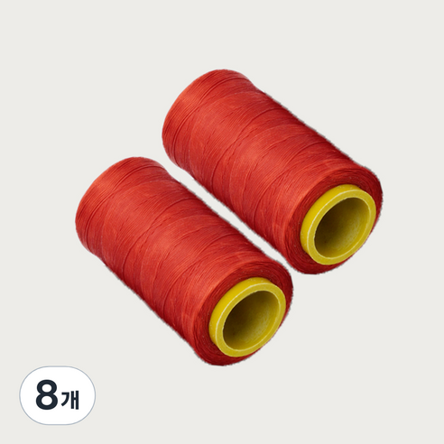 가죽공예 왁스실 초사용 1mm x 220m, 레드, 8개