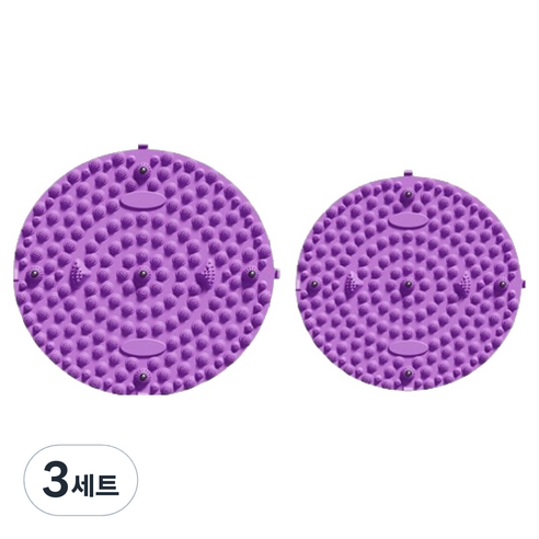 솔솔담다 시원한 발바닥 지압매트 55cm + 35cm 세트, 퍼플, 3세트