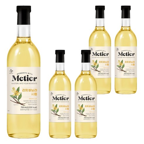 메티에 리치 바닐라 시럽, 750ml, 5개