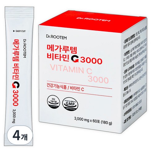 닥터루템 메가루템 비타민C 3000, 60회분, 4개