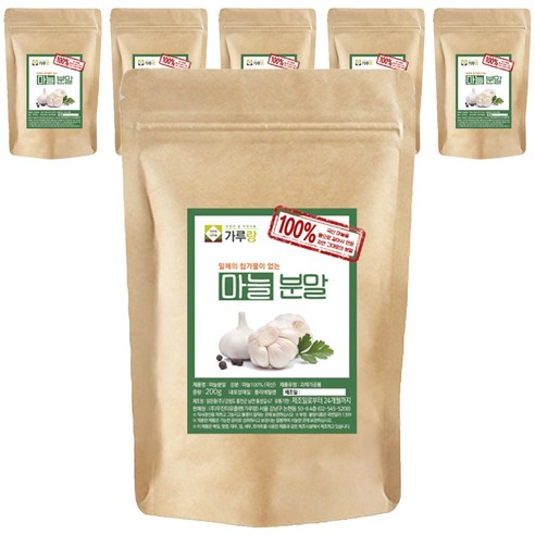 가루랑 마늘 분말, 200g, 6개