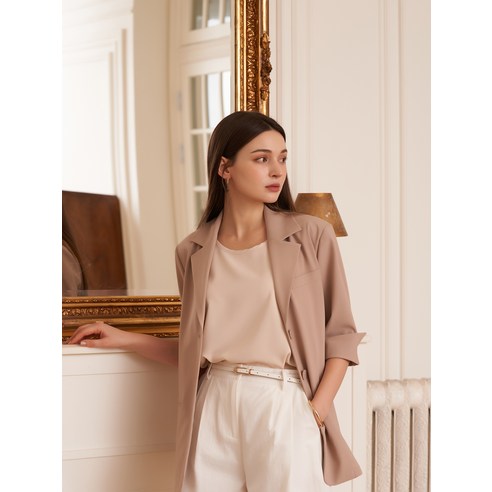 ELLE PARIS 에센셜 반팔 블레이저: 스타일과 편안함이 조화를 이루는 반팔 블레이저