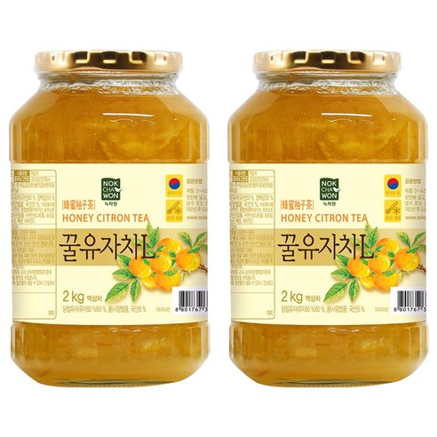 녹차원 차다움 꿀유자차, 2kg, 2개