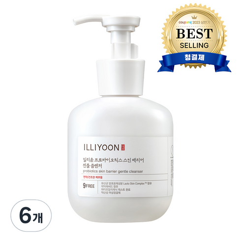 일리윤 프로바이오틱스 스킨 배리어 젠틀 클렌저 여성청결제, 300ml, 6개