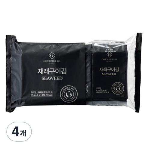 갤러리아 고메이494 재래구이 도시락김 6p, 27g, 4개