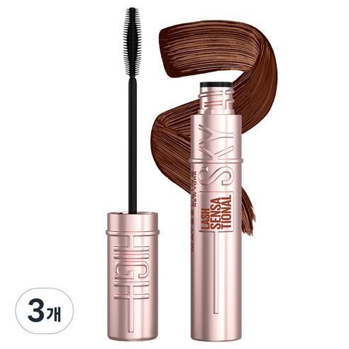 메이블린 스카이 하이 마스카라 8.6ml, 쿨 브라운, 3개