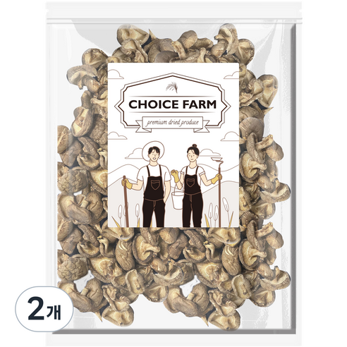 초이스팜 국내산 건표고버섯 동고, 2개, 500g