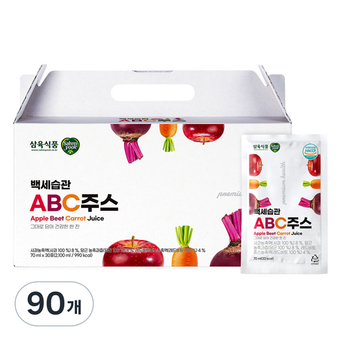 삼육 백세습관 ABC주스, 90개, 70ml