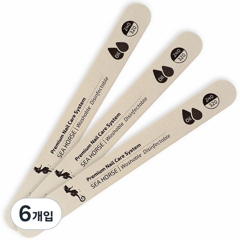 제니 프리미엄 네일 오일화일, 혼합 색상, 6개입