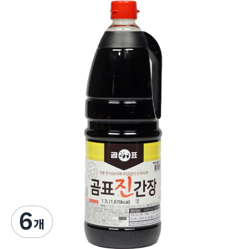 곰표 진간장, 1.7L, 6개
