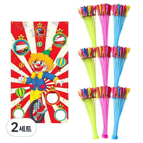 캐보트 물풍선 제조기 333개 다발 + 타겟배너 랜덤, 혼합색상, 2세트