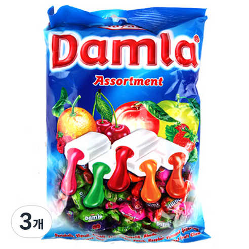 타야스 담라 어소티드 소프트 캔디, 1kg, 3개