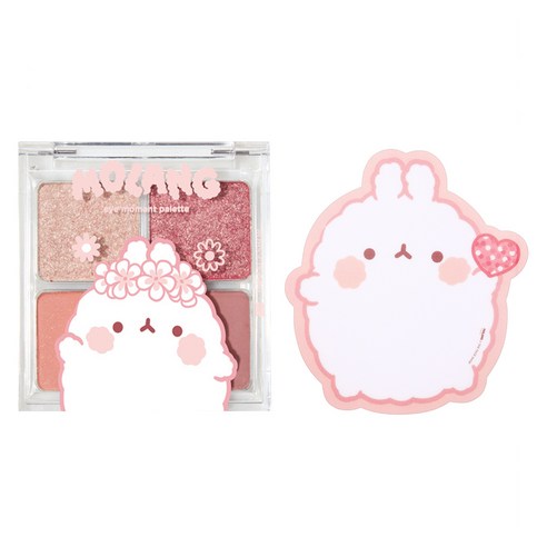 더페이스샵 몰랑이 아이 모먼트 팔레트 + 몰랑이 마우스패드, [기획] 02 복숭아 몰랑, 1세트
