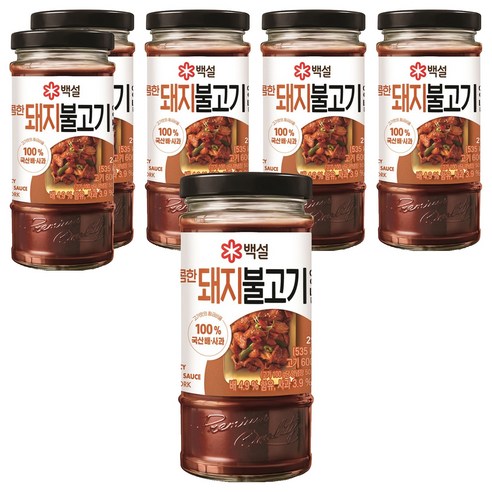 백설 매콤한 돼지 불고기 양념, 290g, 6개