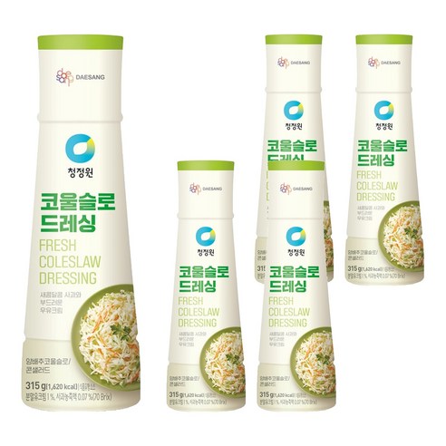 청정원 코울슬로 드레싱, 315g, 5개