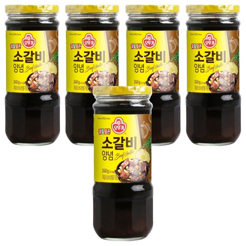 오뚜기 버섯과야채 소갈비양념, 240g, 5개