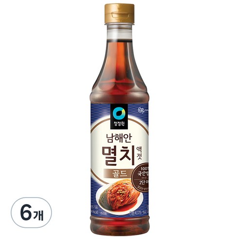 청정원 멸치골드액젓, 1kg, 6개