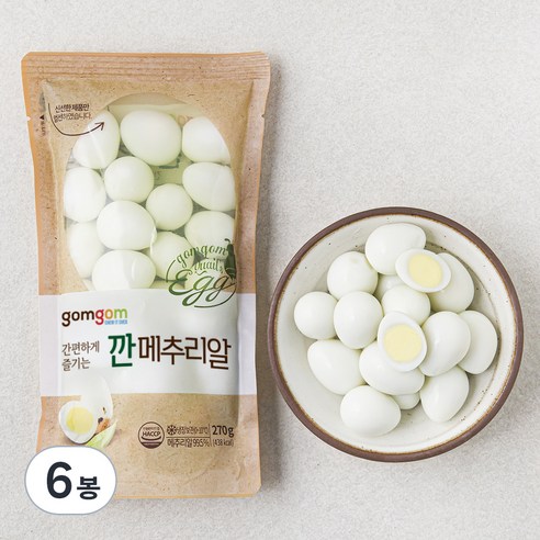 곰곰 깐 메추리알, 270g, 6봉
