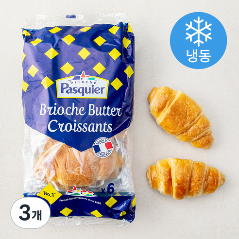 파스키에 브리오슈 버터 크로아상 6입 (냉동), 240g, 3개