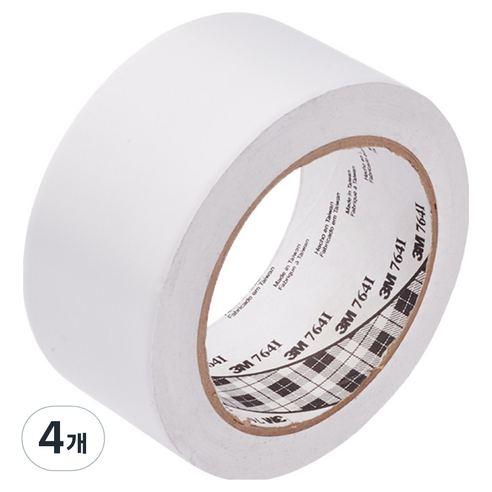 3M 바닥 라인 764 테이프 백색 50.8mm x 32.9m, 4개